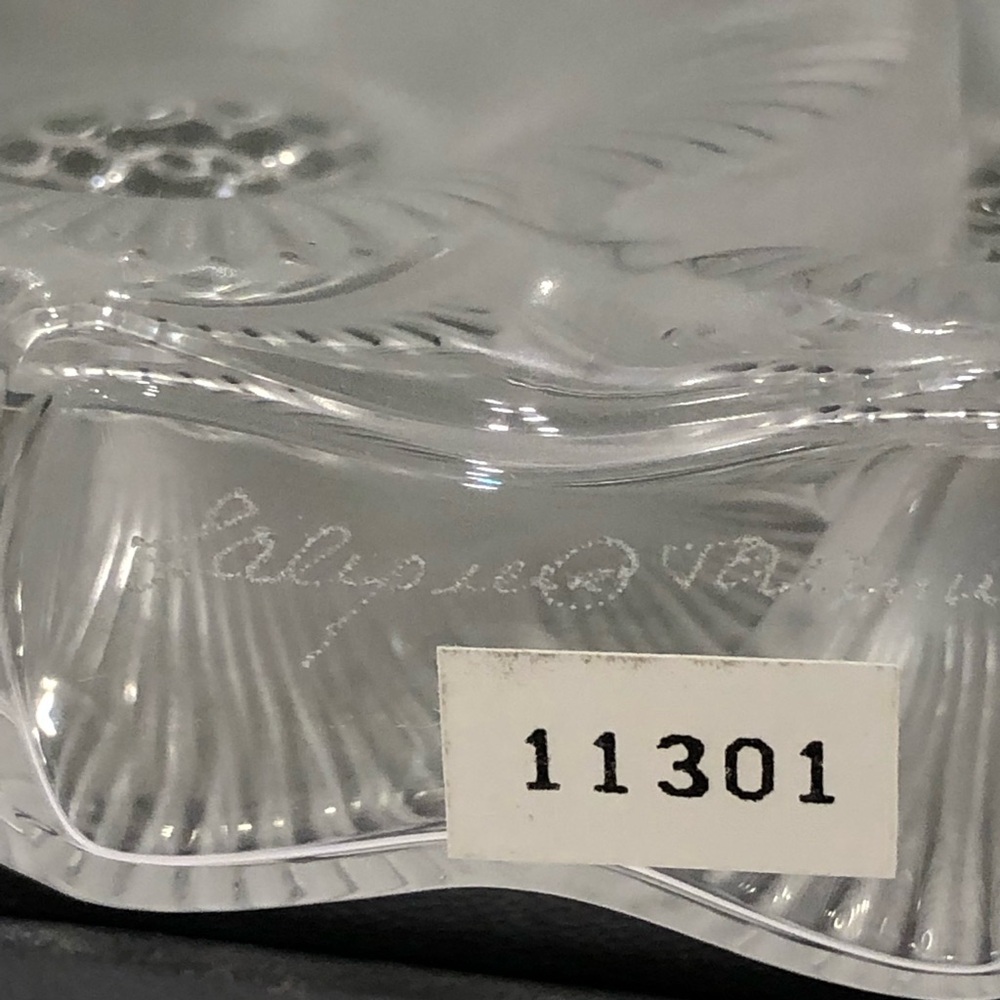 Lalique Vintage Rare 2 FLEURS PERFUME Crystal BOTTLE Signed Original Box - Picture 10 of 15